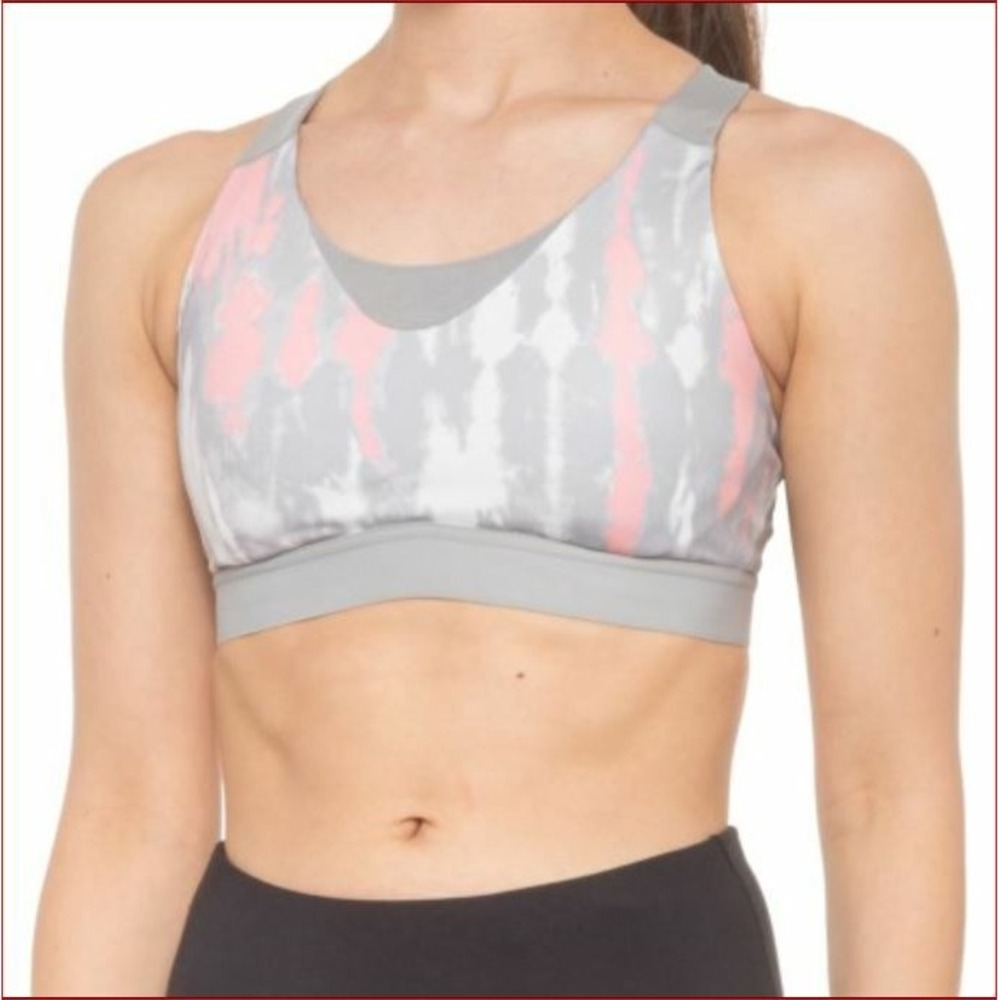 Adidas Aeroready sports bra padded top FK2285 DRST AIQ1 grey pink sz XS $65